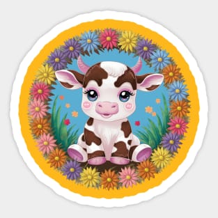 Cute Baby Calf Sticker